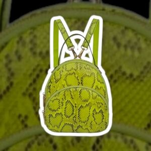 (NWOT) Urban Expressions® Faux Snakeskin Mini Backpack - Lime Green